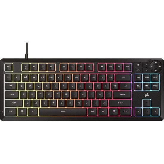 Геймърскa мембранна клавиатура Corsair K55 Core RGB - TKL