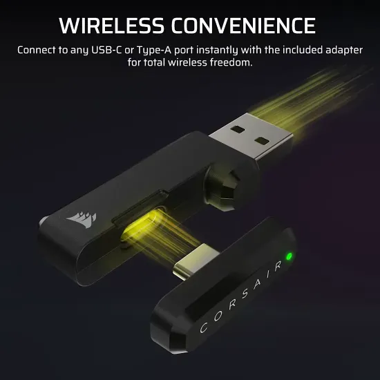 Геймърски безжични слушалки Corsair HS35 v3 Carbon