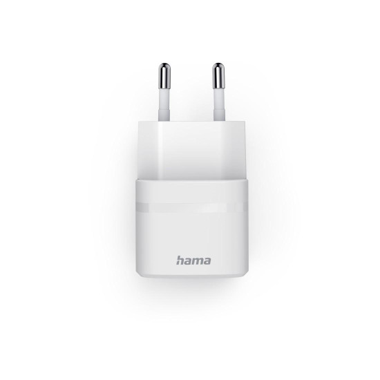 Hama Fast Charger, GaN, USB-C, PD/Qualcomm®, Zero Standby, 30 W, white
