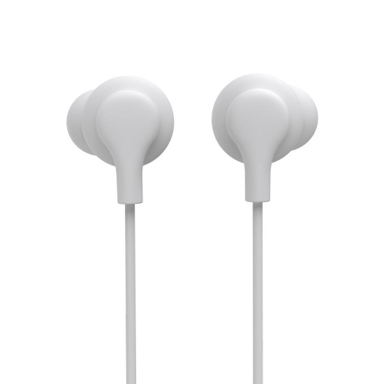 Hama “Popply” Headphones, In-Ear, Microphone, Cable Kink Prot., 3.5 mm, white