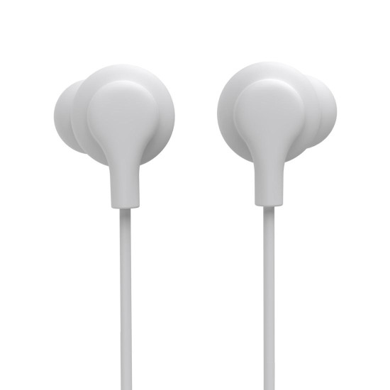 Hama “Popply” Headphones, In-Ear, Microphone, Cable Kink Prot., 3.5 mm, white