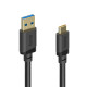 Hama USB Cable, USB-A Plug – USB-C Plug, USB 3.2 Gen 1, 5 Gbit/s, 3 m
