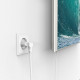 Hama Power Cable, Angled Both Sides, Euro Plug, AC Connector C7, 5 m, white