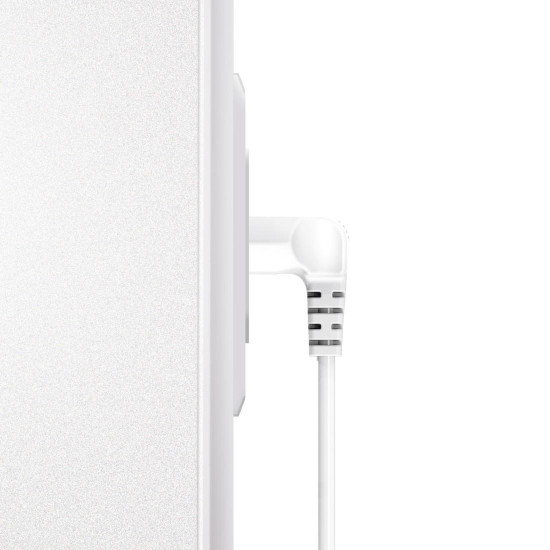 Hama Power Cable, Angled Both Sides, Euro Plug, AC Connector C7, 5 m, white