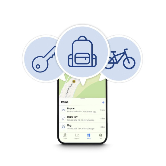 Hama Key finder, for Android and Apple, Item Finder with Bluetooth®, 2 pieces