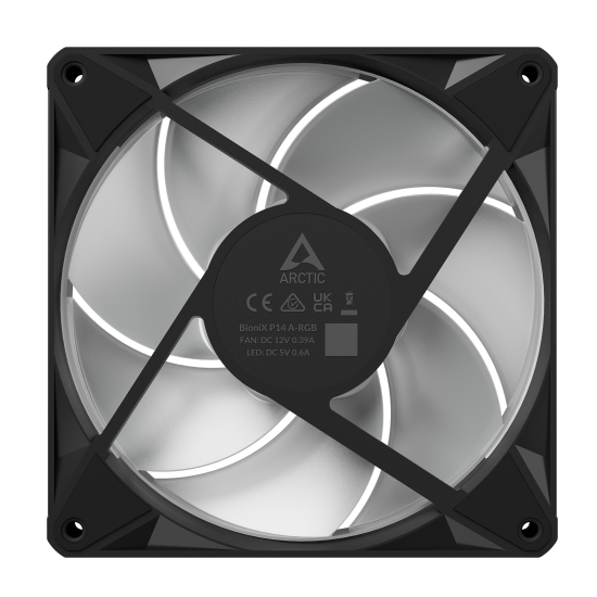 Fan ARCTIC BioniX P14 A-RGB PWM 140mm Daisy Chain - Black
