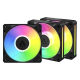 3-Pack Fan ARCTIC BioniX P14 A-RGB PWM 140mm Daisy Chain - Black