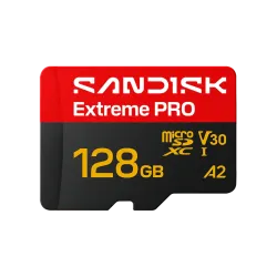 Sandisk card Extreme Pro uSD microSDXC 128GB, 250MB/s & 120MB/s U3 V30 UHS-I