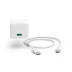 Hama Fast Charger with USB-C Charging Cable, Mini Charger, PD, 20W, 1 m, white