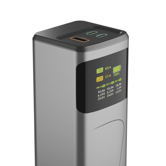 Hama “High Power” Power Pack, 65 W, 20000 mAh, 2x USB-C, USB-A, Fast Charging