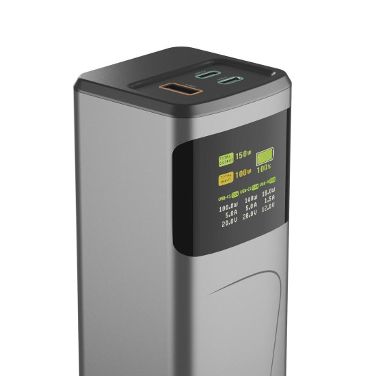 Hama “”High Power” Power Pack, 150 W, 24000 mAh, 2x USB-C, USB-A, Quick Charging