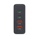 Hama 4-Port USB Charging Station, GaN, Fast Charger, 2xUSB-C, 2xUSB-A, PD, 65 W