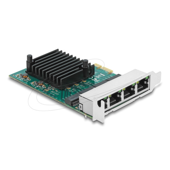 Delock Network card 4-ports 10/100/1000 Mb, PCI Ex x1 , Realtek RTL8111F,Low profile bracket