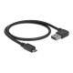 Delock Cable EASY-USB 2.0 Type-A male angled left / right > USB 2.0 Type Micro-B male 0,5 m