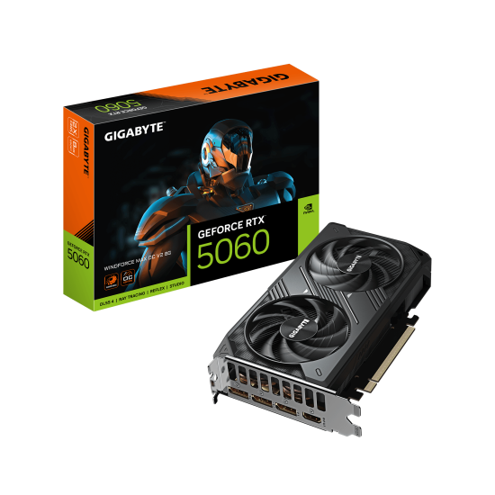 Graphic card GIGABYTE RTX 5060 WINDFORCE MAX V2 OC 8GB GDDR7