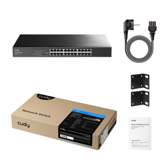 Switch Cudy GS1024E, 24-Port Gigabit Cloud Easy-Managed Switch, Cudy App