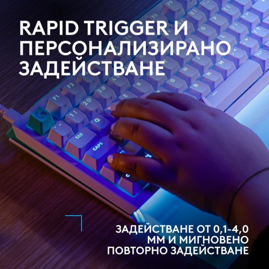 Геймърска механична клавиатура Logitech G512 X 98 - Dual Swap Analog/Mechanical Switch - White
