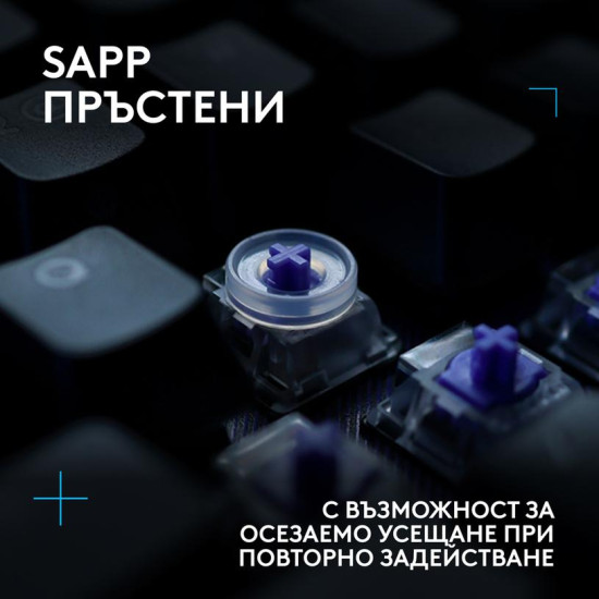 Геймърска механична клавиатура Logitech G512 X 98 - Dual Swap Analog/Mechanical Switch - Black