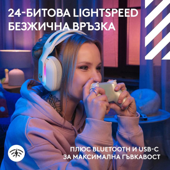 Геймърски безжични слушалки Logitech ASTRO A20 X Lightspeed - Бял