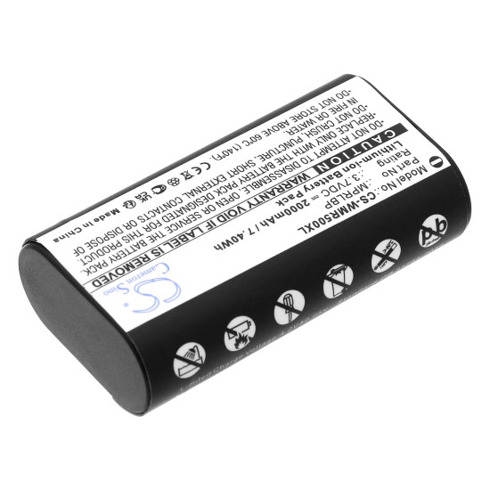 Battery for BLUETOOTH headphones  Wisycom MPRLBP, MPR30, MPR50, MPR51, MPR52, MTP60 LiIon 3.7V 2000mAh CAMERON SINO