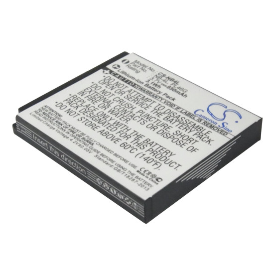 Camera Battery for CANON NB4L LiIon 3.7V 850mAh Cameron Sino