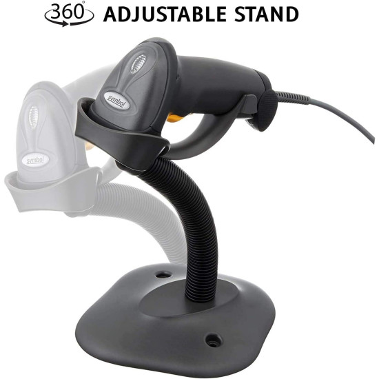 Symbol LS2208 Barcode Scanner With Cable and Stand