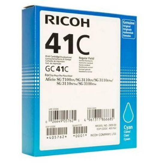 Gel ink RICOH GC41C ,2200 pages Cyan