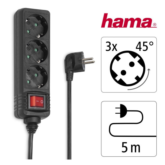 Power Strip HAMA 108835 ,3-Way, 108835
