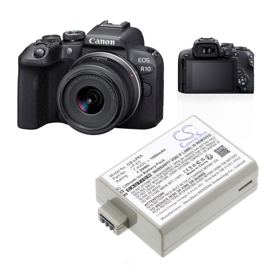 Camera Battery for CANON LPE5 LiIon 7.2V 1080mAh Cameron Sino