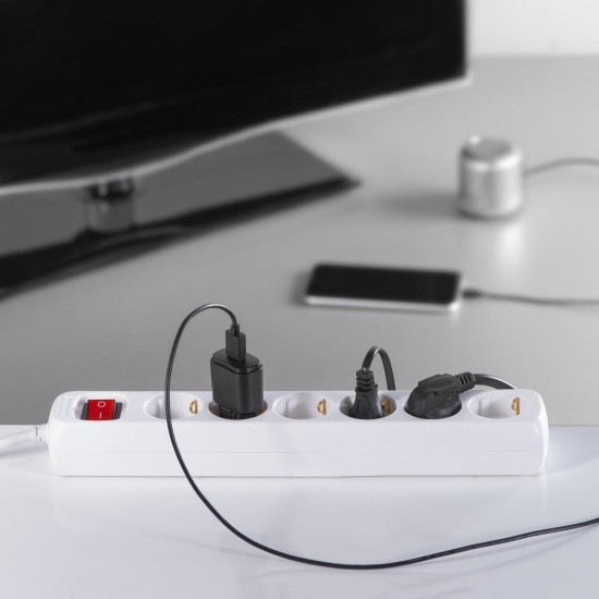 Power Strip HAMA, 6-way, 5m, 108833    
