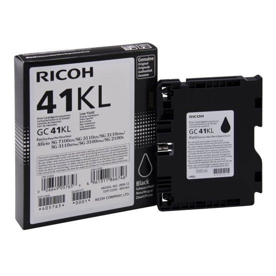 Gel ink RICOH GC 41KL, GelJet SG 2100N/2100DN,600 pages, Black