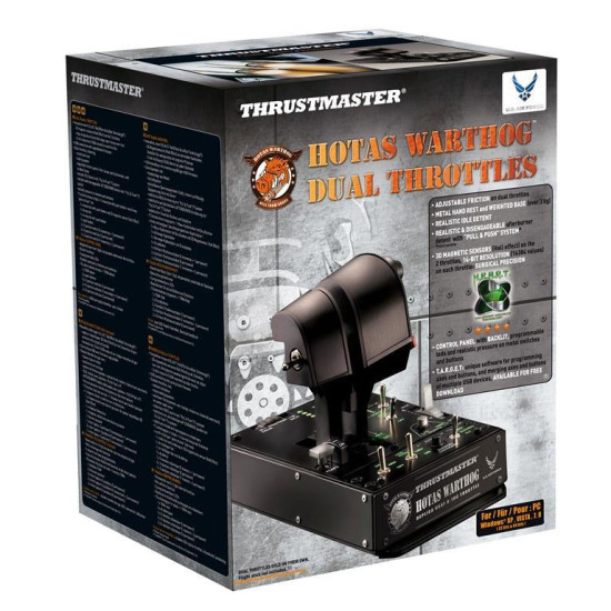 Joystick Thrustmaster HOTAS Warthog, Dual Throttles for PC, Black