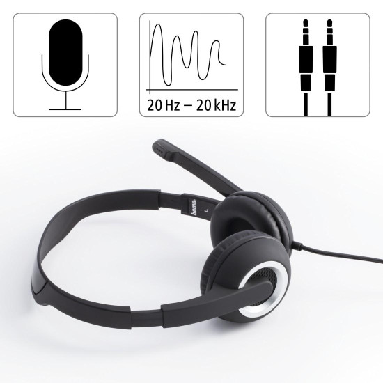 Headphones with microphone  HAMA HS-P150 