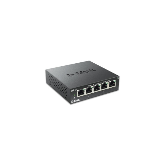 Switch D-Link DES-105/E 5-port 10/100 Metal Housing Desktop Switch
