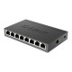Суич D-Link DGS-108/E, 8 портов, 10/100/1000, Gigabit, метален корпус