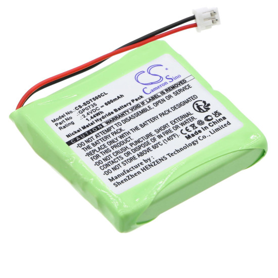 Battery for cordless phone Doro TH50 TH60 2,4V 600mAh NIMH  SDT500CL  Cameron Sino