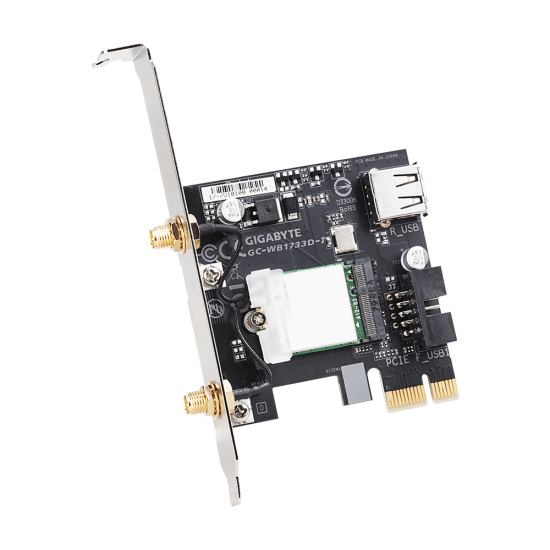 Wireless PCI Express adapter Gigabyte GC-WB1733D-I, 2x2 802.11ac 160MHz, Bluetooth 5.0