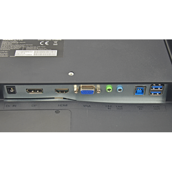 Тъч монитор HANNSPREE HT248PPB, LED, 23.8 inch, Wide, Full HD, D-Sub, HDMI, DP, Черен