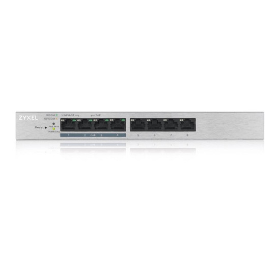 Switch ZyXEL GS-1200-8HPV2, 8 Ports, Gigabit, webmanaged