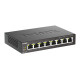 Суич D-Link DGS-1008P, 4x PoE + 4 x стандартни, 10/100/1000, Gigabit,