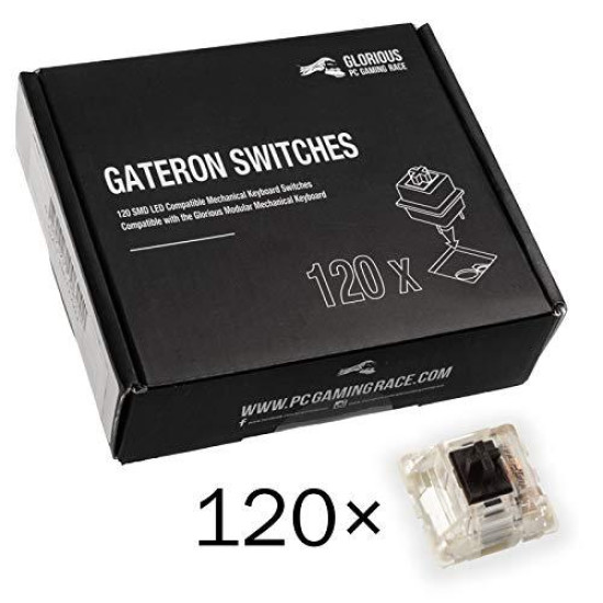 Glorious MX Switches for mechanical keyboards Gateron Black 120 pcs