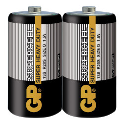 Zinc carbon battery GP  R20 13S-S2 SUPERCELL  2 pcs.  1.5V