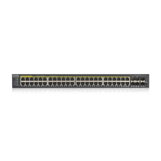 Switch ZYXEL GS1920-48HP, 44x GbE ports, 4x Combo ports SFP/RJ-45, managed, Rack-Mount