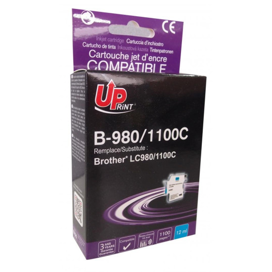 Ink cartridge UPRINT LC980/1100 BROTHER, Cyan