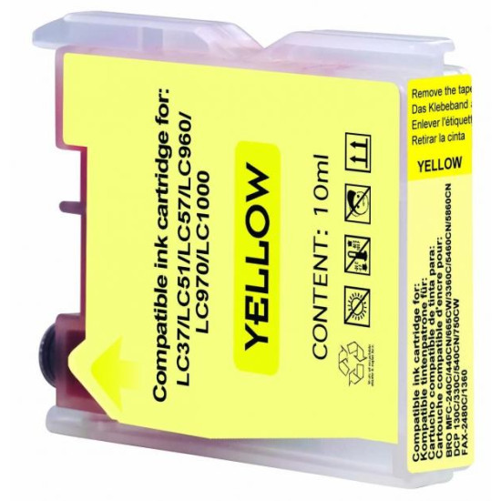 Ink cartridge UPRINT LC970/1000 BROTHER, Yellow