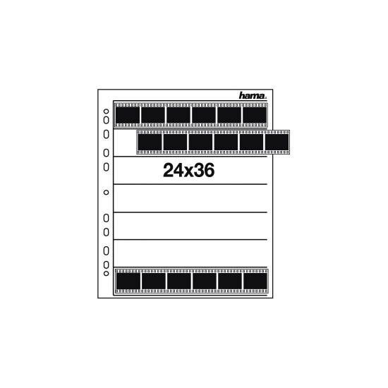 Hama Negative Sleeves, PP, 7 Strips of 6 Negatives, 24x36 cm, 100 pcs