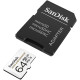 Memory card SANDISK micro SDXC UHS-I, SD Adapter, 64GB