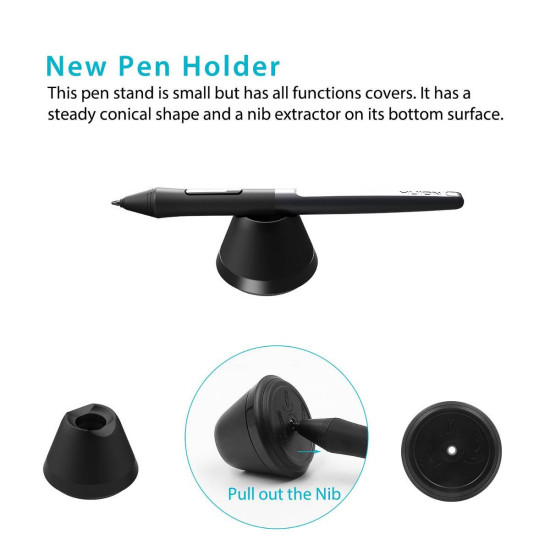 Графичен таблет HUION Inspiroy H640P, USB, Черен