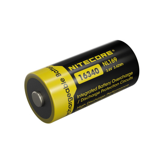 LiIon rechargeable CR-123 LiIon  3,7V 16340 650mAh NITECORE