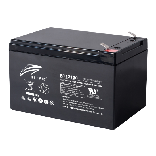Lead Battery RITAR (RT12120) AGM  12V / 12 Ah - 151 / 98 / 95mm T2 RITAR